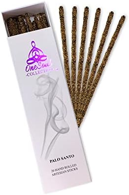 OneSoul Collection Palo Santo Incense Sticks Premium 1-Hour Burn Pack of 20