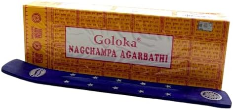 Govinda Incense Stick Holder Bundle with Nag Champa Incense - 250 GM Natural Box