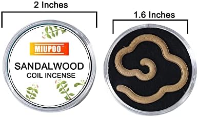 Miupoo Sandalwood Coil Incense with Portable Rack