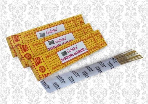 Goloka Nag Champa Incense Sticks Set of 12 Packs