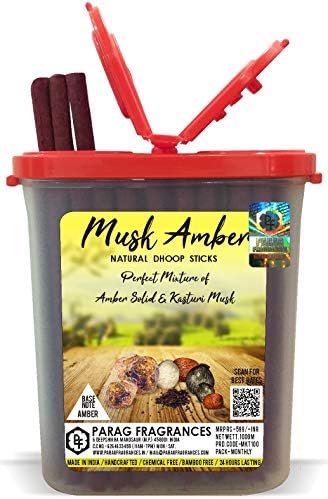 Parag Fragrances Musk Amber Premium Dhoop Sticks 100gm Monthly Pack