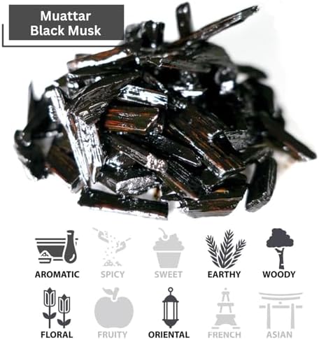 Muattar Black Musk 50g Agarwood Bakhoor Incense for Electric or Charcoal Burner