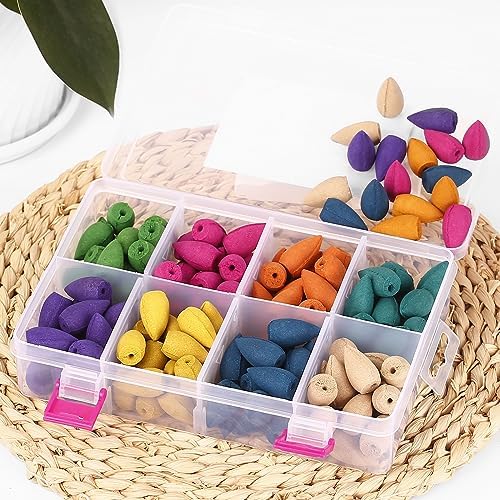 140PCS 8 Mixed Natural Scent Backflow Incense Cones Gift Set
