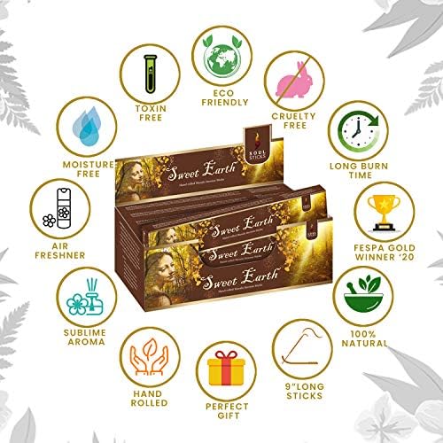 Soul Sticks Natural Sweet Earth Incense Sticks 180g Box