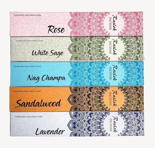 Raslok Natural Incense Sticks Pack of 5 Mixed Scents