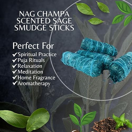 Ancientveda Nag Champa Scented Smudge Sticks 2 Pack