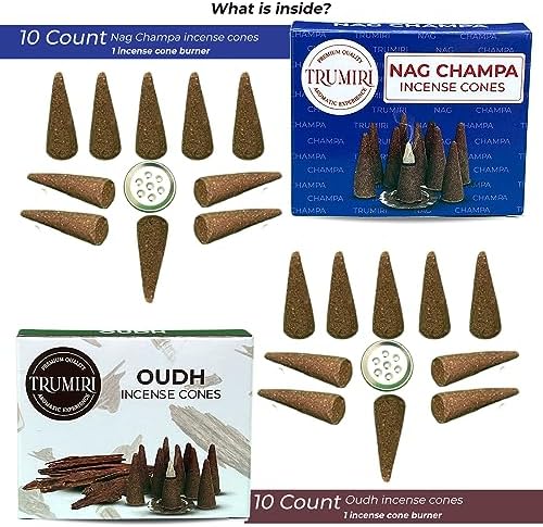 TRUMIRI Incense Cones - 20 Piece Combo Pack