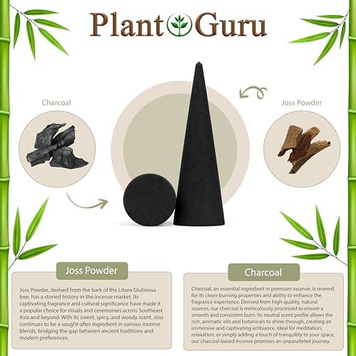 100 Unscented Charcoal Incense Cones for DIY Aromatherapy