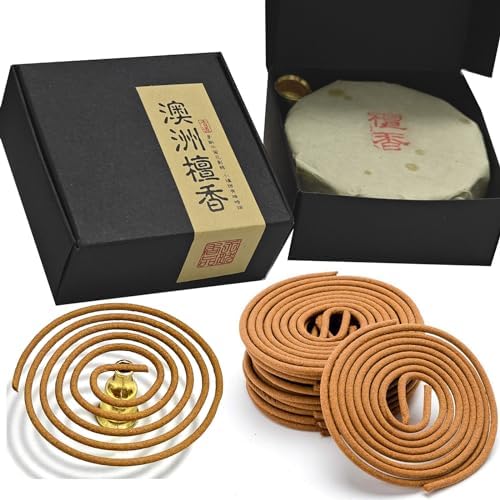 Sandalwood Incense Coils 20 PCS with Holder