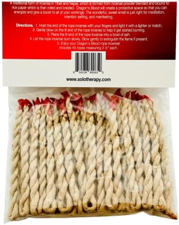Dragons Blood Tibetan Rope Incense - 45 Ropes
