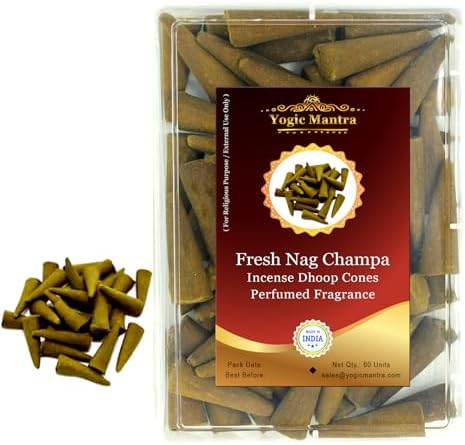 Yogic Mantra Nag Champa Incense Cones 60 Pack