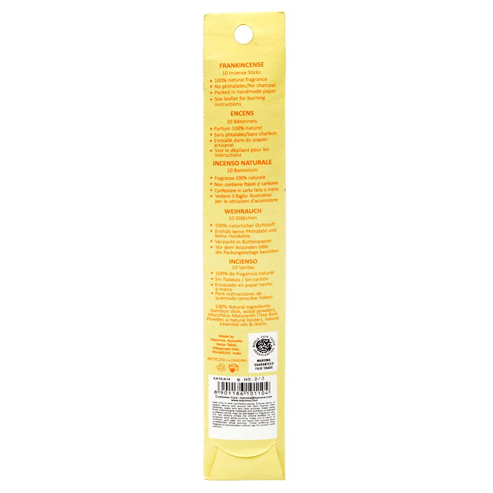Maroma EDA Incense Frankincense 10 Count