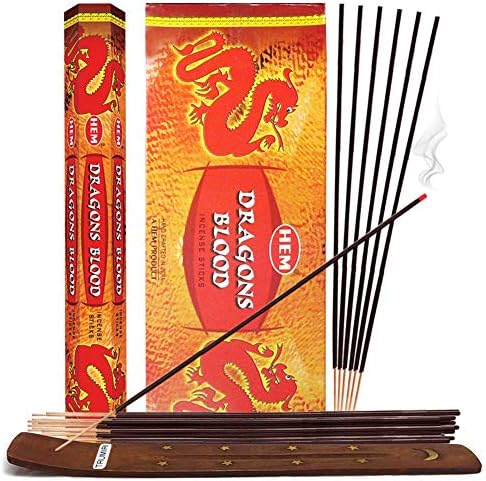 Dragons Blood Incense Sticks and Holder Set
