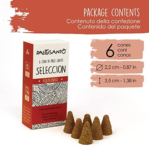 PALOSANTO - Natural Palo Santo Cones from Peru - 6 pcs