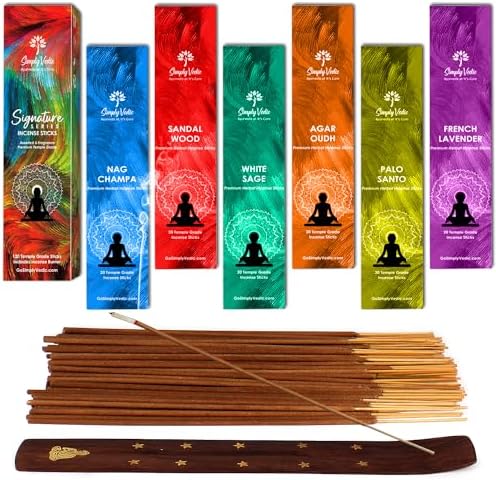 Signature Incense Sticks Gift Set 120 Natural Non-Toxic Agarbatti