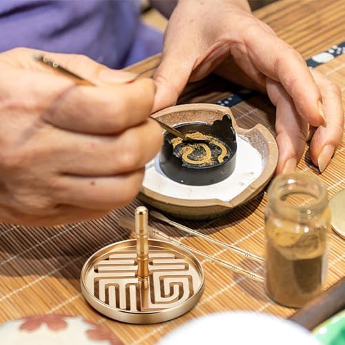 WEBEEDY 5Pcs Brass Incense Tool Kit Set for Yoga and Meditation