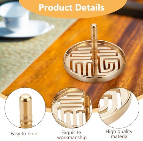 WEBEEDY 5Pcs Brass Incense Tool Kit Set for Yoga and Meditation