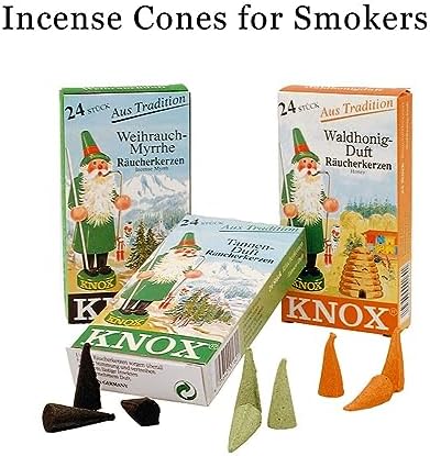 Knox Coffee Scented Incense Cones Pack of 24 Made in Germany