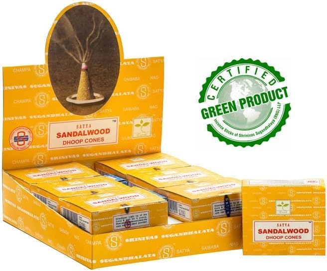 Giftbrit Satya Nag Champa Incense Cones 48 Pieces 4 Packs