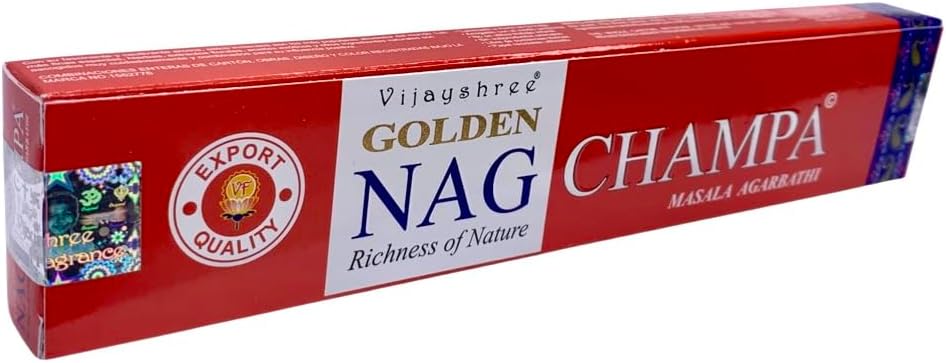 Vijayshree Agarbathi Golden NAG Champa Incense Sticks 15G X 12 1