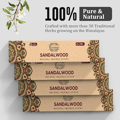 Raajsee Sandalwood Incense Sticks Pack of 12 180 gm