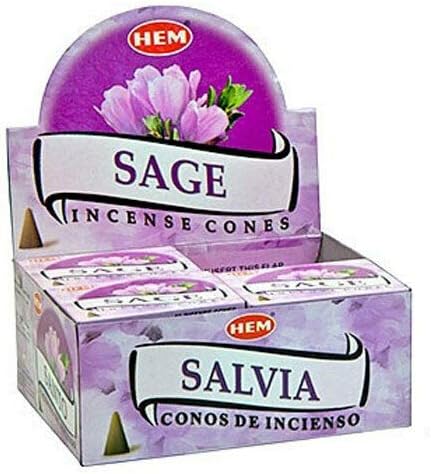 HEM Sage Salvia Incense Cones 12 Pack 120 Total