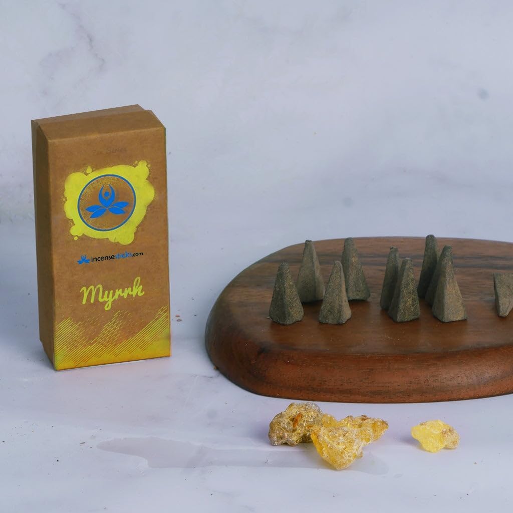 Zen Cones Myrrh Incense 10 Pack - Rich Warm Fragrance