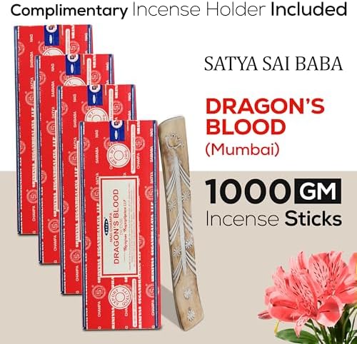 Raajsee Satya Nag Champa Dragon Blood Incense Sticks 4 Pack