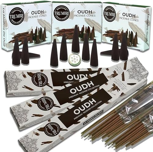TRUMIRI Oud Incense Sticks Cones Combo Pack