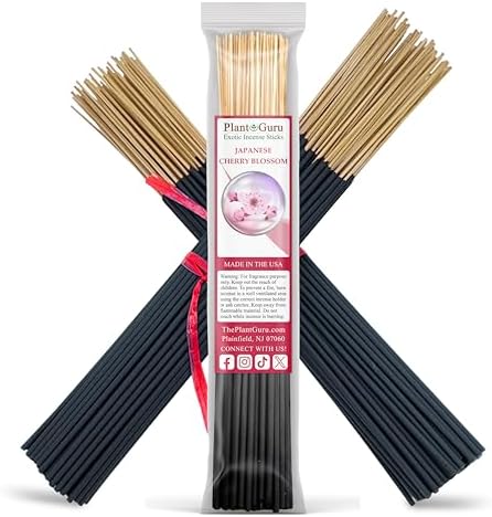 Japanese Cherry Blossom Incense Sticks 11 Inch - 45 to 50 Sticks Bundle
