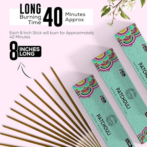 Raajsee Patchouli Incense Sticks 100 Natural Pack of 12