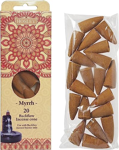 Hosley Myrrh Backflow Incense Cones - 120 Pcs Set