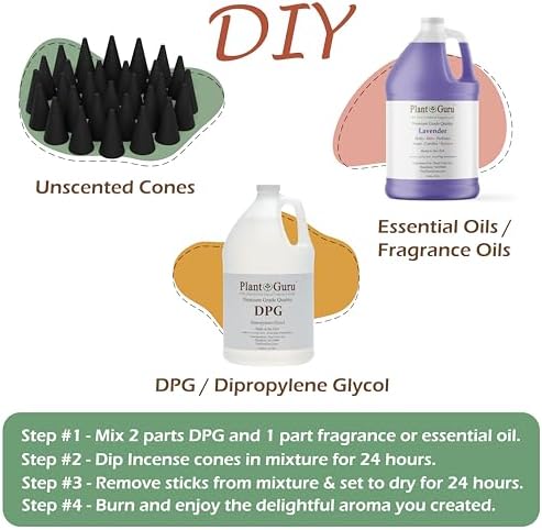 50 Natural Charcoal Incense Cones for DIY Aromatherapy