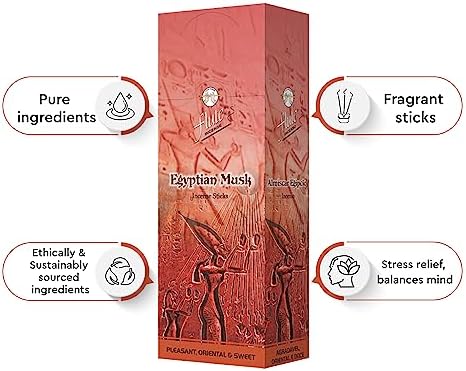 Flute Egyptian Musk Premium Incense Sticks 9 Inch