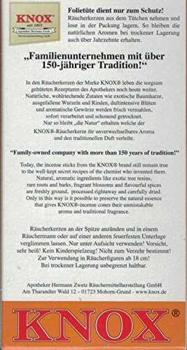 KNOX Incense Cones Tobacco Virginia