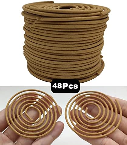 WORAMUK 48-Pack Lavender Sandalwood Coil Incense Set