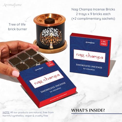 Nag Champa Incense Bricks Tree of Life Burner by Aromafume