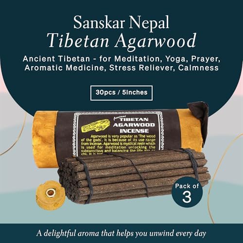 Tibetan Agarwood Incense Pack of 3 for Meditation and Yoga