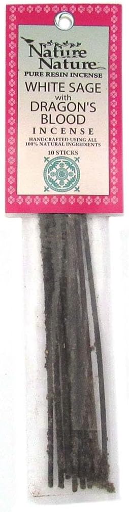 White Sage and Dragons Blood Incense Sticks Pack of 10