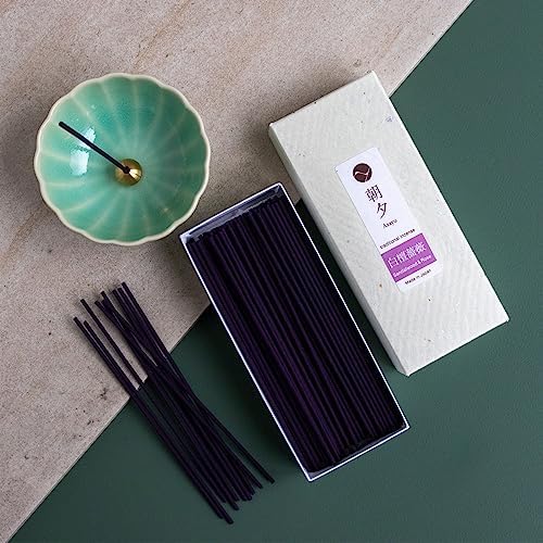 Asayu Japan Traditional Smoke Incense Sticks Sandalwood Rose Blend 40gr for Relaxation Meditation Yoga