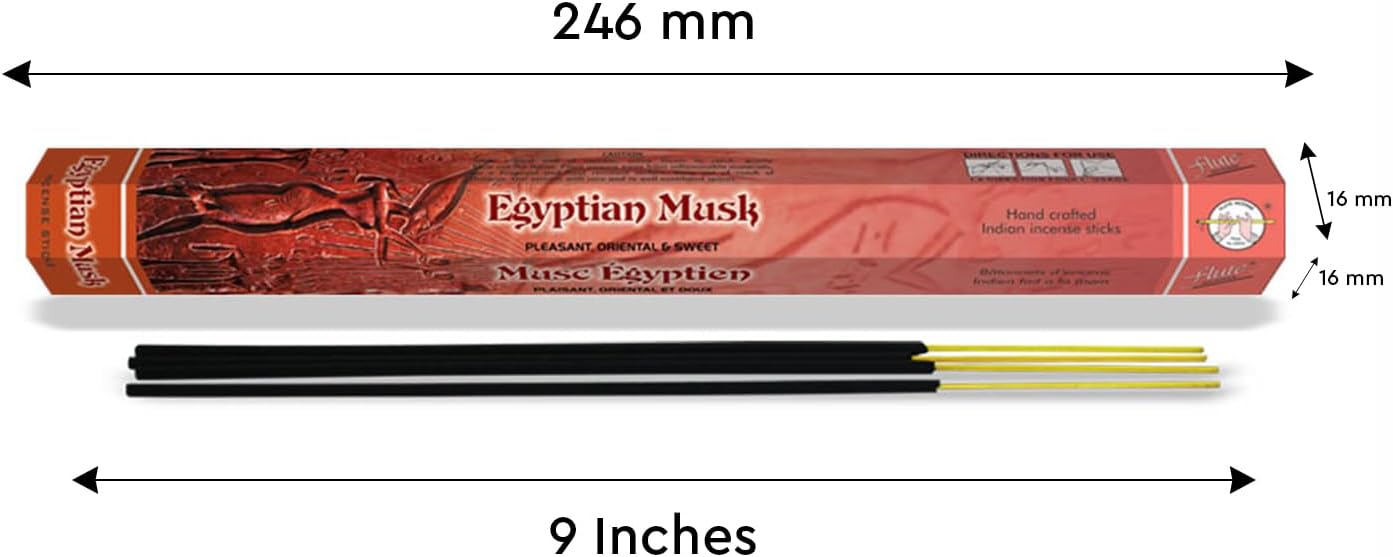 Flute Egyptian Musk Premium Incense Sticks 9 Inch