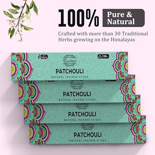 Raajsee Patchouli Incense Sticks 100 Natural Pack of 12