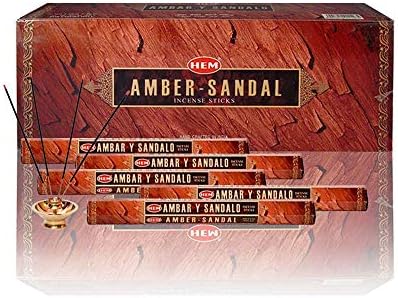 HEM Amber Sandal Incense Sticks 100 Pack