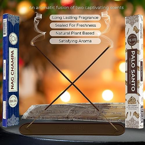Trumiri Incense Sticks - 35 Pack with 15 Nag Champa and 20 Palo Santo