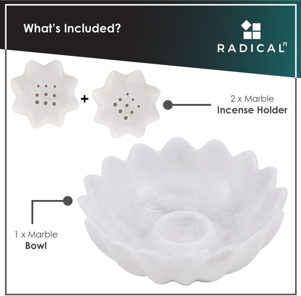 Radicaln Marble Incense Holder Set for Home Decor