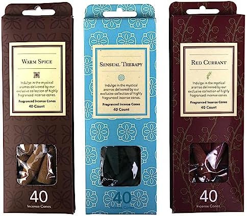 Iconikal 120 Cones Premium Incense Cones - Red Currant Sensual Therapy Warm Spice