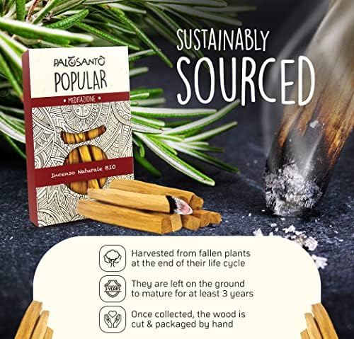 PALOSANTO - Organic Palo Santo Incense Sticks for Meditation and Stress Relief