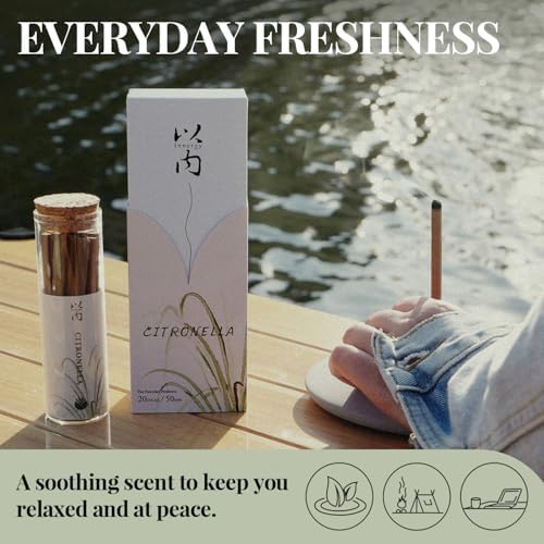 Fresh Uplifting Innergy Lemongrass Citronella Square Incense Sticks