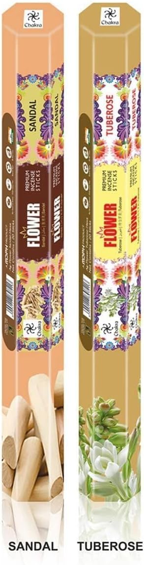 Chakra Premium Natural Incense Sticks - 6 Blossomy Scents