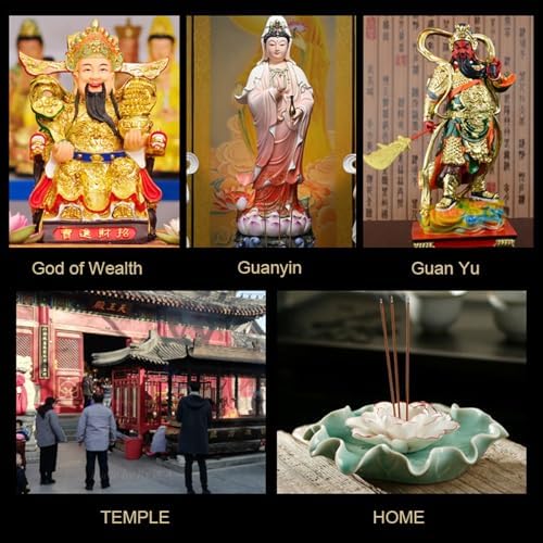 340 Sticks Chinese Joss Incense Set Natural Wood Handmade Guanyin Incense for Home Temple and Ancestor Worship